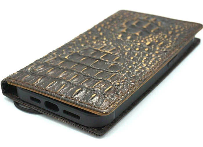 Handmade Leather Wallet Phone Case: Samsung Galaxy, Card Slots