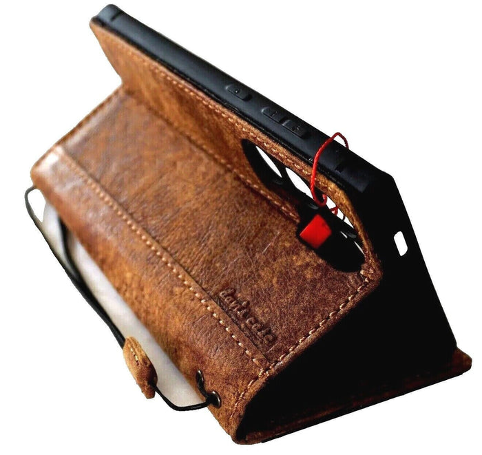 Handmade Leather Wallet Phone Case: Samsung Galaxy, Card Slots