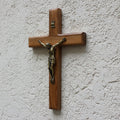 Handmade medium wood crucifix