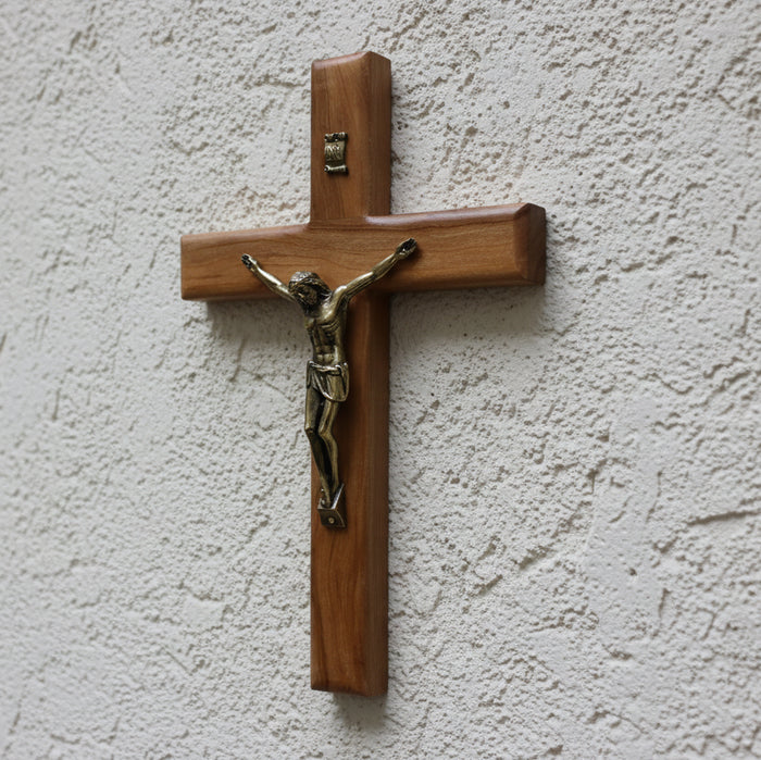 Handmade medium wood crucifix