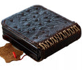 Handmade Ostrich Leather Galaxy Z Flip Cover: Art Wallet Book Style