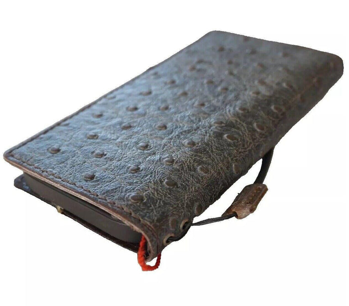 Handmade Ostrich Leather Wallet Case for Google Pixel Fold