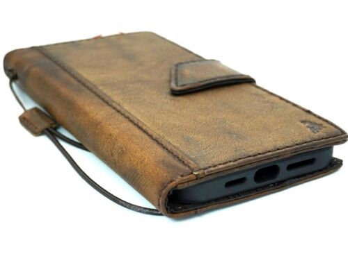 Handmade Vintage Leather Wallet Case for iPhone