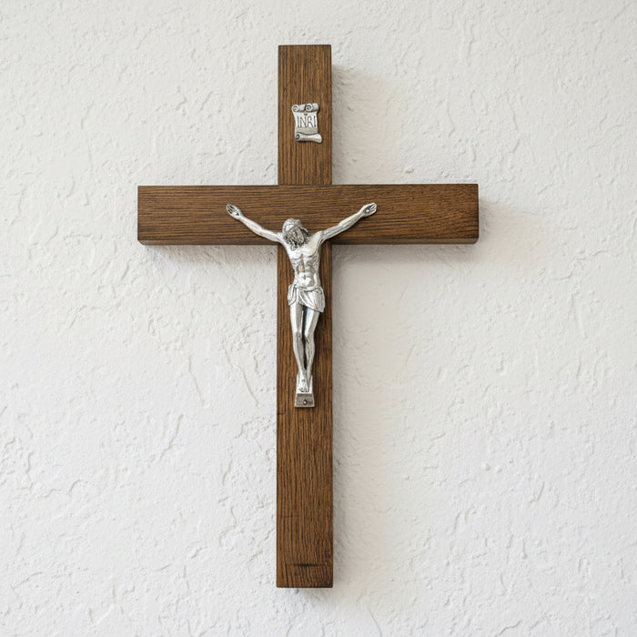 Handmade wood crucifix large