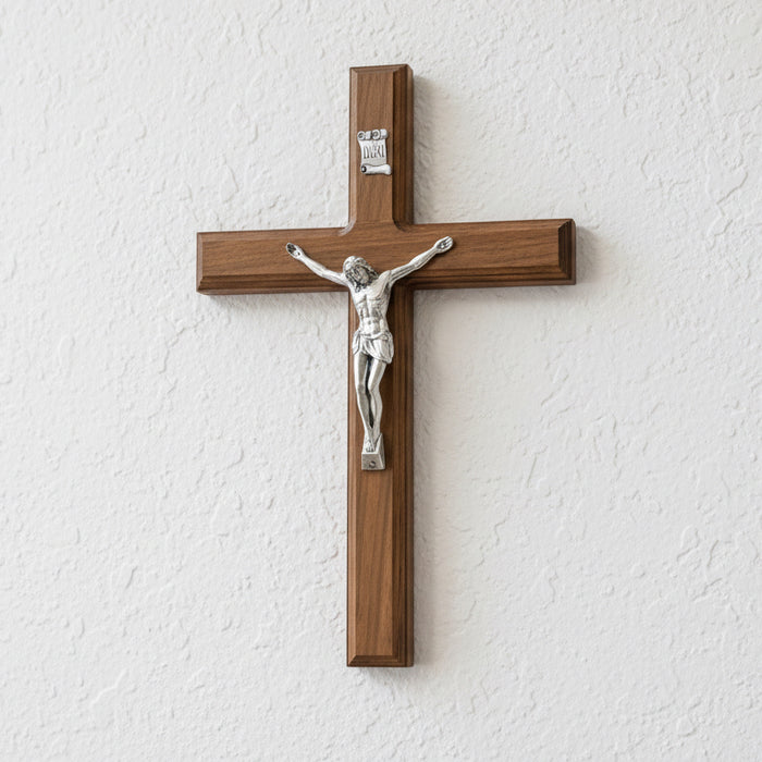 Handmade wood crucifix large