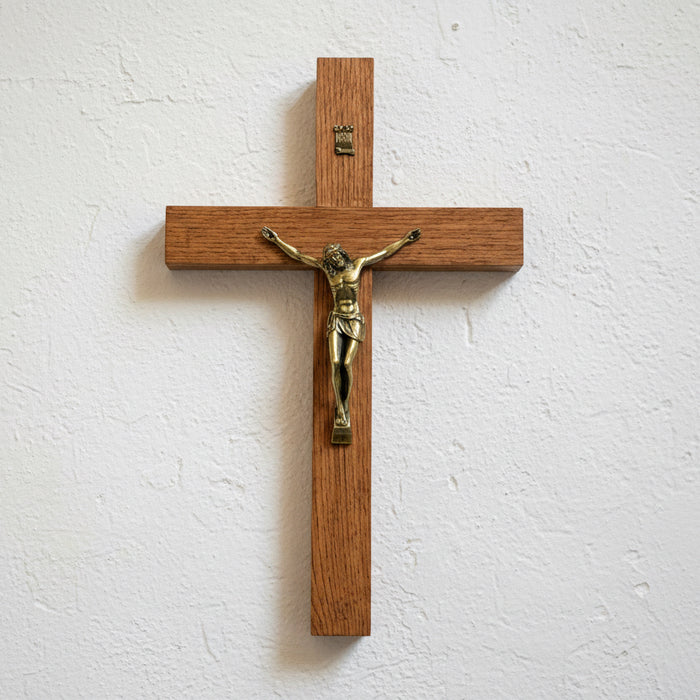 Handmade wood crucifix large