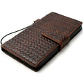 Handmade Woven Leather iPhone Wallet Case with Card Slots
