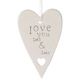 Hanging Ceramic Heart Plaque - "Love You Lots"