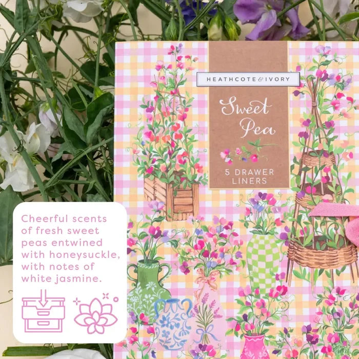 Heathcote & Ivory - Sweet Pea Scented Drawer Liners