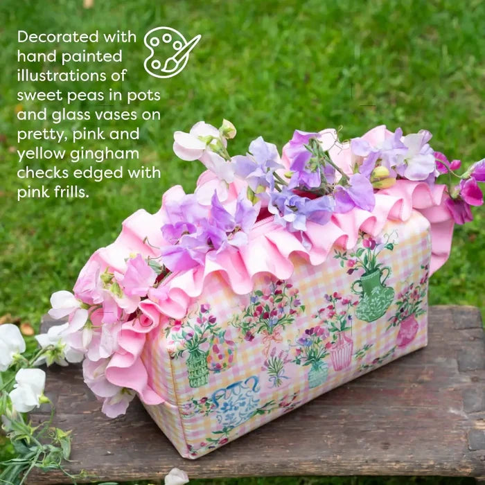 Heathcote & Ivory Sweat Pea Ruffle Wash bag