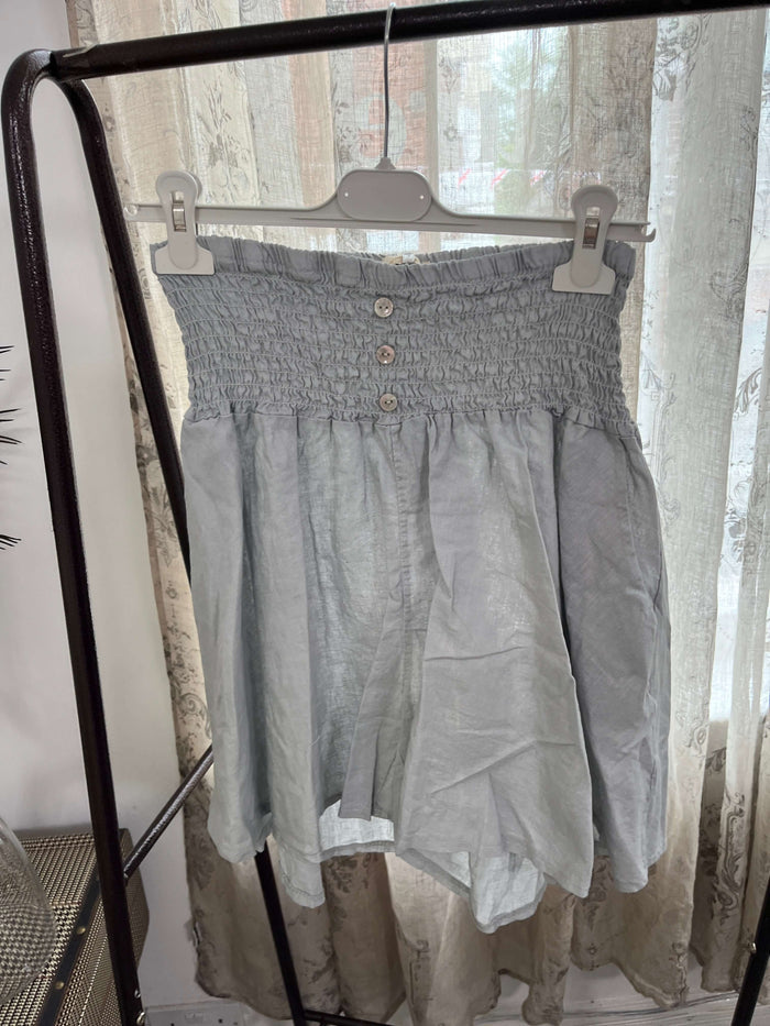 High Waist Button Skorts