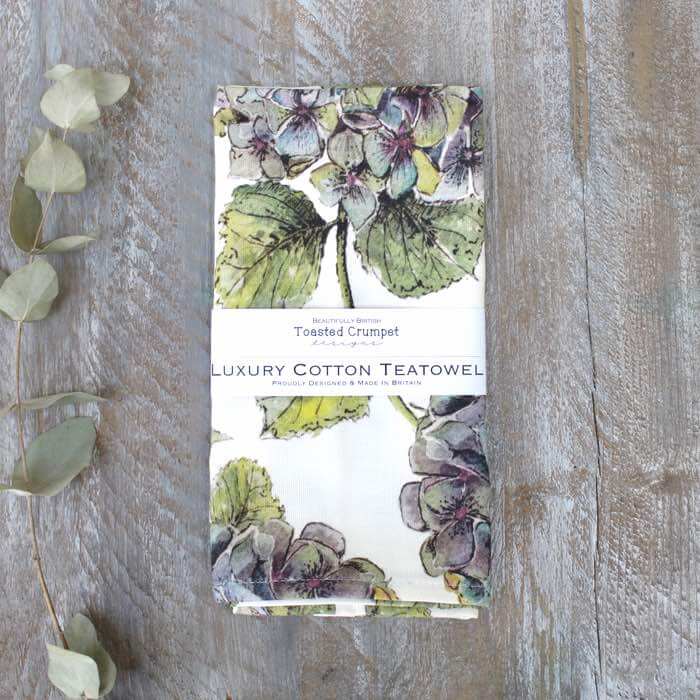Hydrangea Luxury Cotton Tea Towel