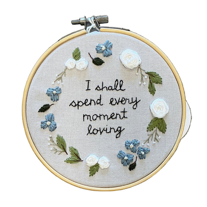 I Shall Spend Embroidery