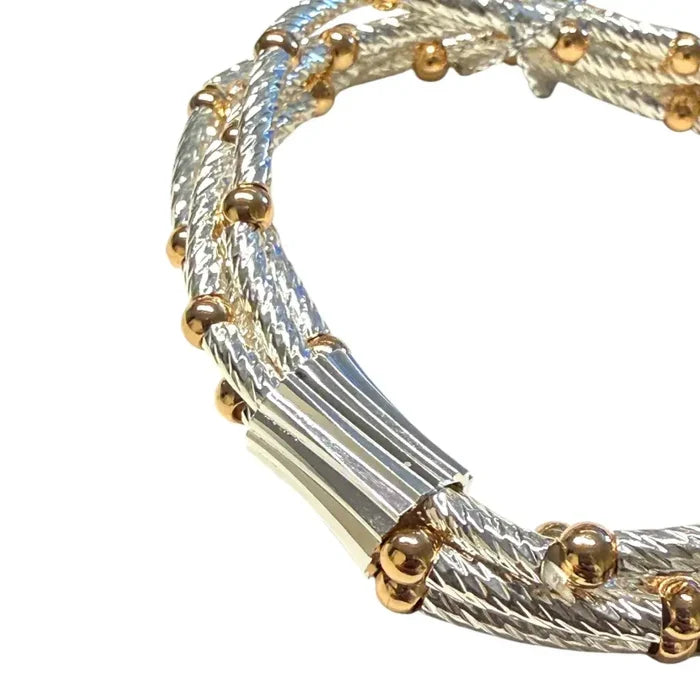 Jess & Lou - Braided Multi-Strand Bracelet Gold & Silver