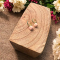 Jess & Lou - Pink Stone on Hoop Earrings