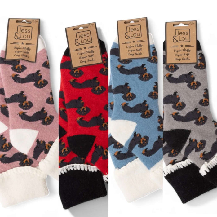 Jess & Lou - Super Cosy Dachshund Cuffed Socks