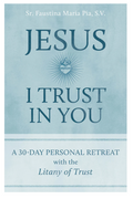 Book cover of 'Jesus I Trust In You' with a blue background and text.
