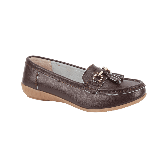 Nautical Real Leather Loafer - Chocolate