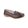 Nautical Real Leather Loafer - Chocolate