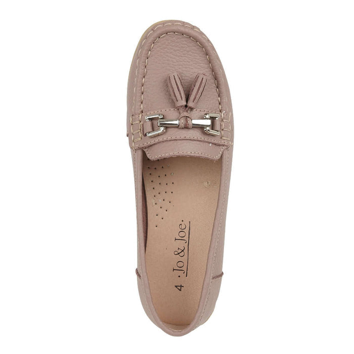 Nautical Real Leather Loafer - Dusky Rose