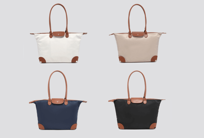 Nylon Snap Closure Shoulder Bag