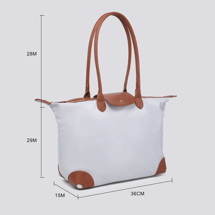 Nylon Snap Closure Shoulder Bag