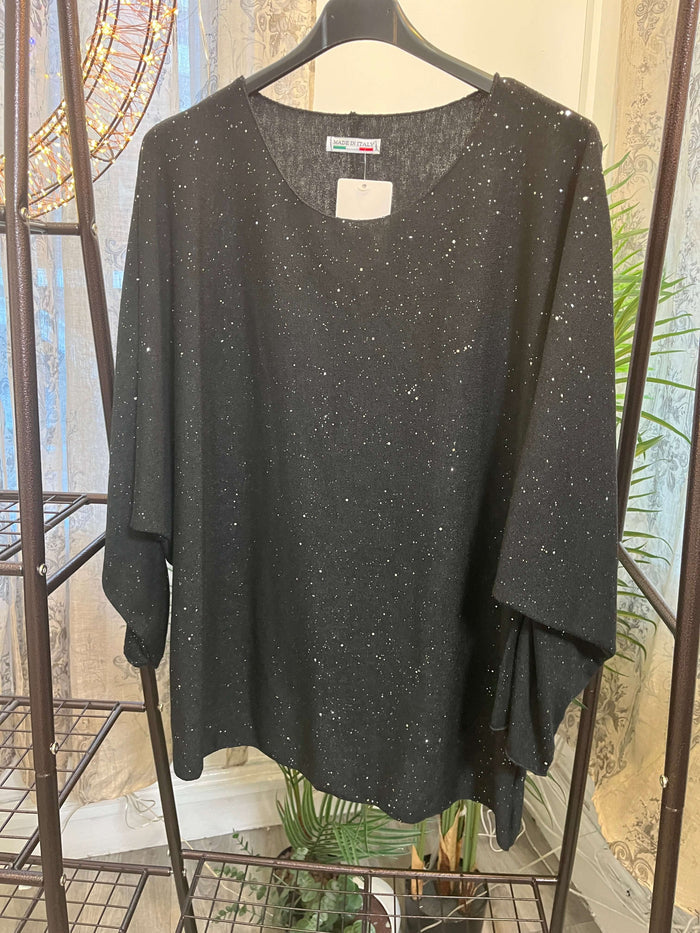 Kristin Sparkly Batwing Jumper
