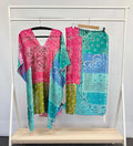 Ladies Geometric Kaftan & Scarf/Sarong Combo