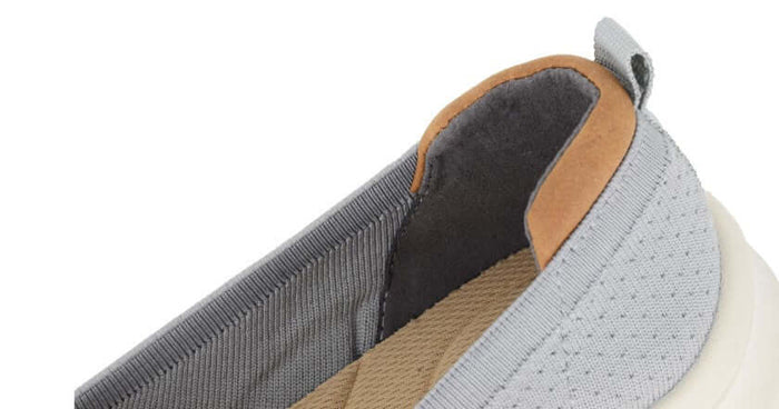 Ladies Grey Textile Mesh Slip on Summer Casual Shoe