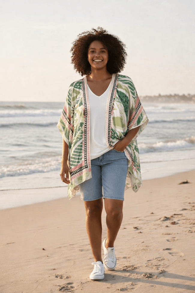 Ladies Jacket Cover Up & Scarf/Sarong Combo
