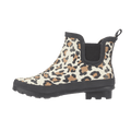 Ladies Leopard Short Wellington Boot