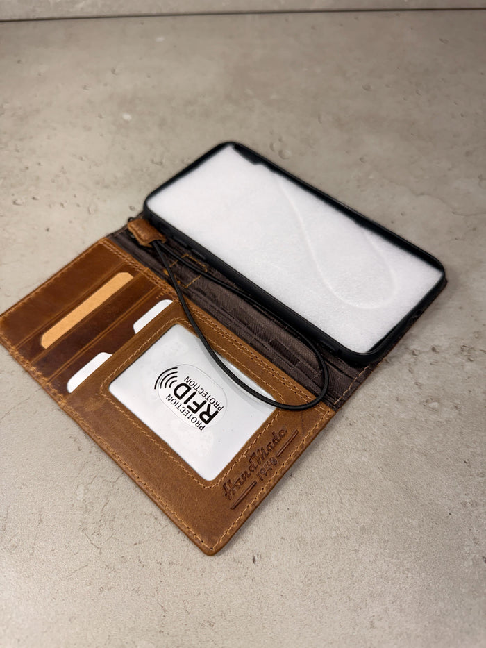 Leather Book Wallet Case for iPhone: Card Slots, Bible Style 17