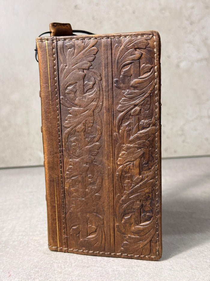 Leather Book Wallet Case for iPhone: Card Slots, Bible Style 17