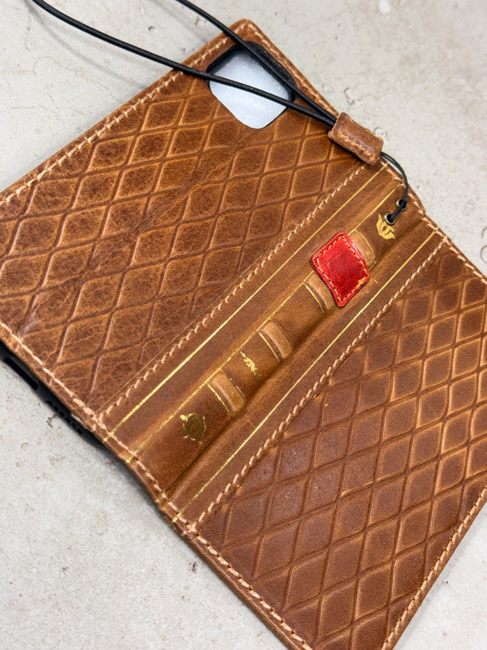 Leather Book Wallet Case for iPhone: Card Slots, Bible Style 17