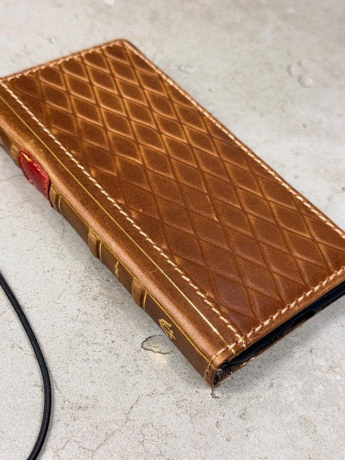 Leather Book Wallet Case for iPhone: Card Slots, Bible Style 17