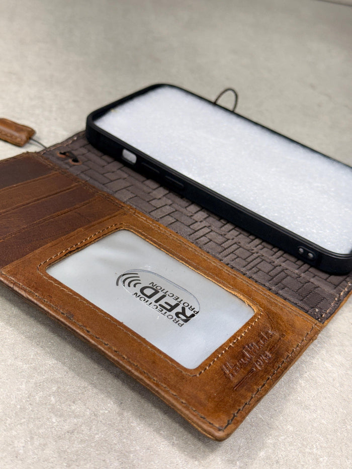 Leather Book Wallet Case for iPhone: Card Slots, Bible Style 17