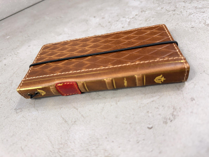 Leather Book Wallet Case for iPhone: Card Slots, Bible Style 17