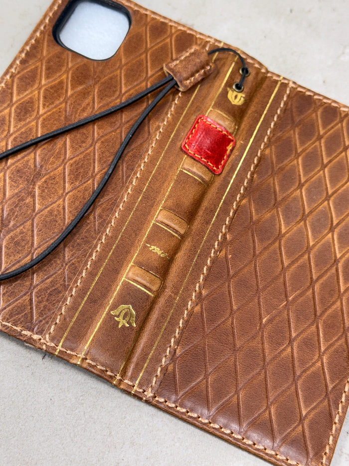 Leather Book Wallet Case for iPhone: Card Slots, Bible Style 17