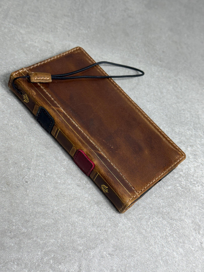 Leather Book Wallet Case for iPhone: Card Slots, Bible Style 17