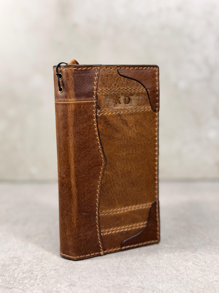 Leather Book Wallet Case for iPhone: Card Slots, Bible Style 17