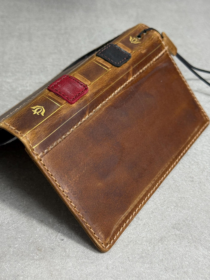 Leather Book Wallet Case for iPhone: Card Slots, Bible Style 17