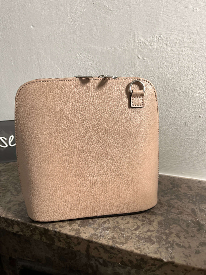 Leather Clamshell Shoulder Bag