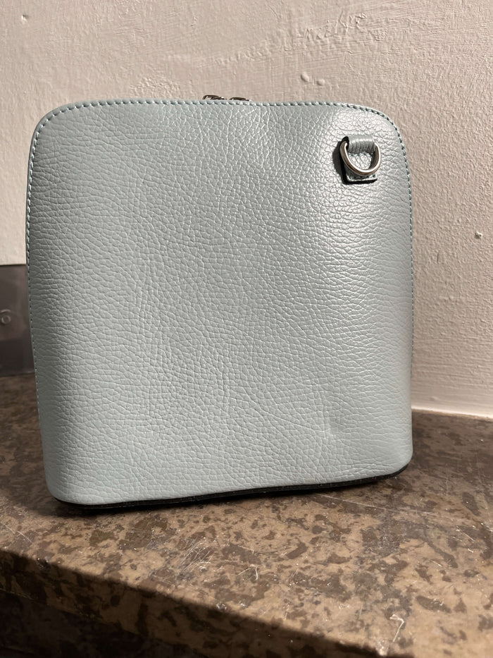 Leather Clamshell Shoulder Bag