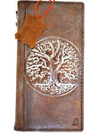 Leather Galaxy Phone Wallet Case: Embossed Tree of Life