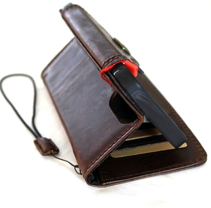 Leather iPhone Wallet Case: Dog Paw Print, Card Slots