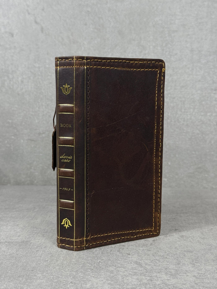 Leather iPhone Wallet Case: Handmade Book Style Cover