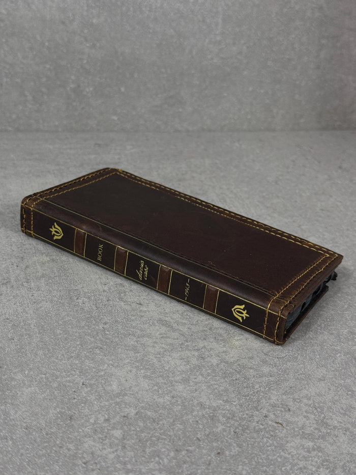 Leather iPhone Wallet Case: Handmade Book Style Cover