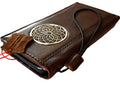 Leather iPhone Wallet Case: Rustic Adorned Book Cover