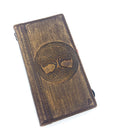 Leather iPhone Wallet Case: Tree Of Life Embossed Book Cover