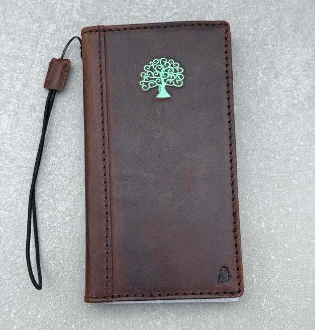 Leather iPhone Wallet Case: Tree Of Life Embossed Cover